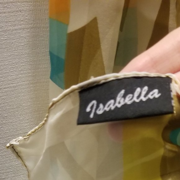 2 earth-tone polyester scarves- a Symphony and an Isabella - Picture 6 of 13